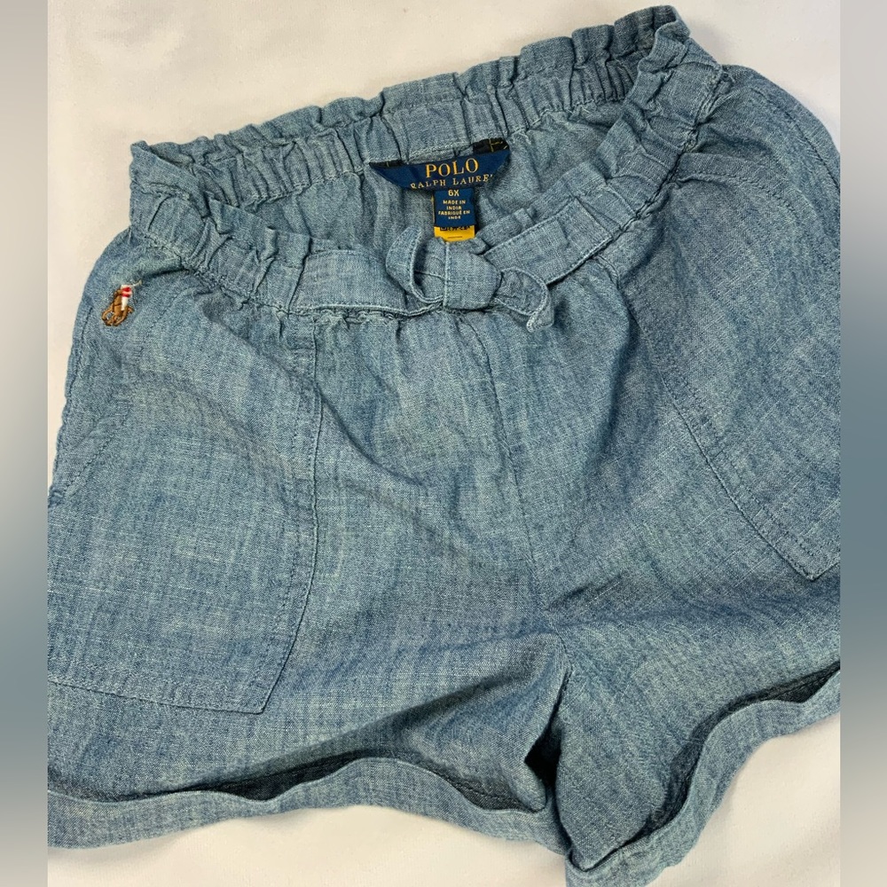RL light blue jean shorts